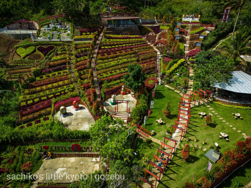 Aerial shot at Sachiko's Little Kyoto.